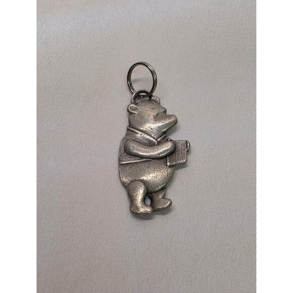 Other - Vintage Winnie the Pooh Keychain Metal Charm – Classic Bear Holding Honey Pot